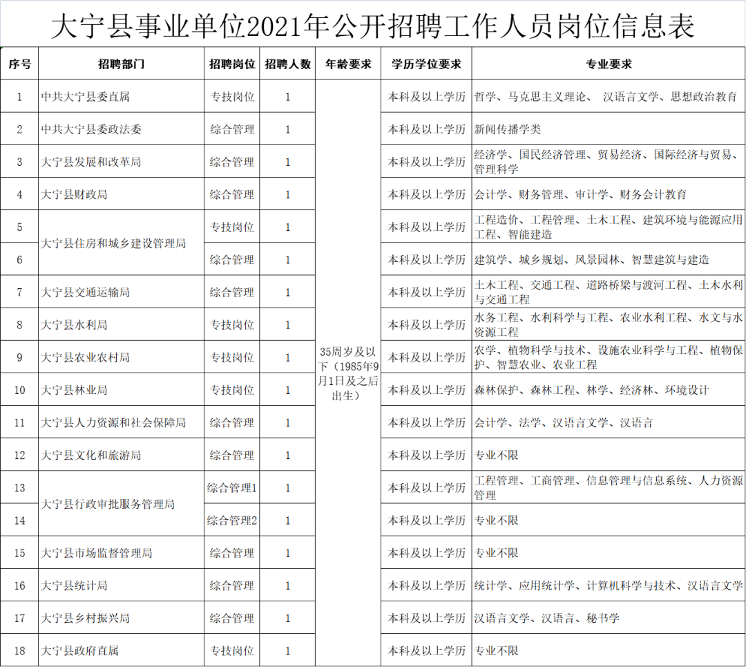 大宁县应急管理局最新招聘启事