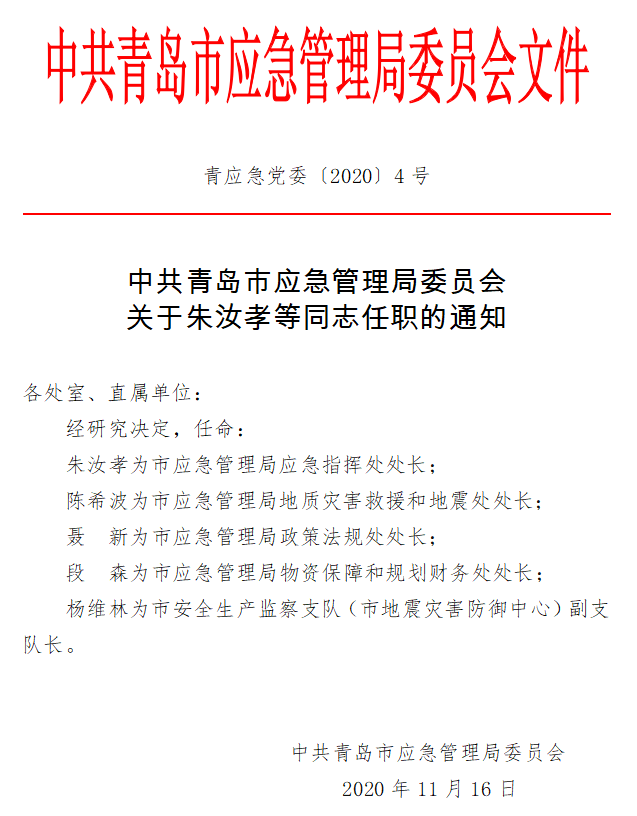 诸城市应急管理局人事任命完成，构建更强大的应急管理体系